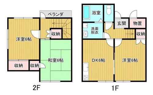 ファミールハイツKAHO【B号室】の間取り