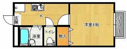 シェーンハイムオカバ【202号室】の間取り