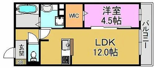 K`sヴィラ放出【1階】の間取り