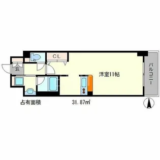 レジディア御所東【5階】の間取り