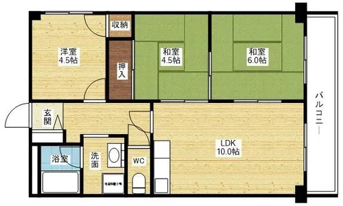 ハイツサンコー【3階】の間取り