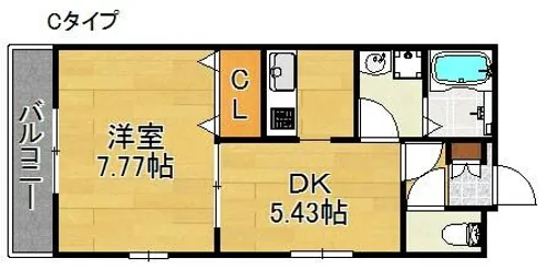 メゾン ドゥ ルミエール【1階】の間取り