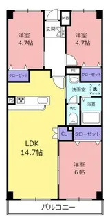 戴慶カーサグラシア【7階】の間取り