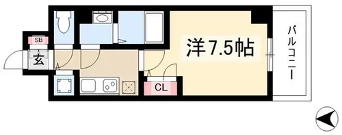 エスリード大須プレシア【15階】の間取り