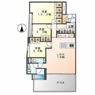 VISCONTI覚王山【201号室】の間取り