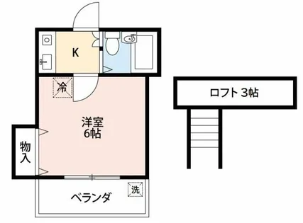パレス六名【105号室】の間取り