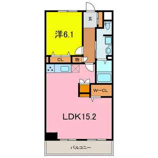 Casa VERDE【13階】の間取り