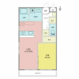コンフォートasu【1階】の間取り
