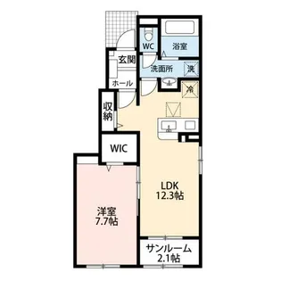 ユースハイム Ⅵ【1階】の間取り