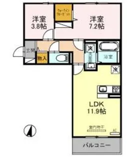 エスポワ鹿草【3階】の間取り