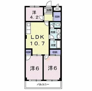 アレーゼF【4階】の間取り