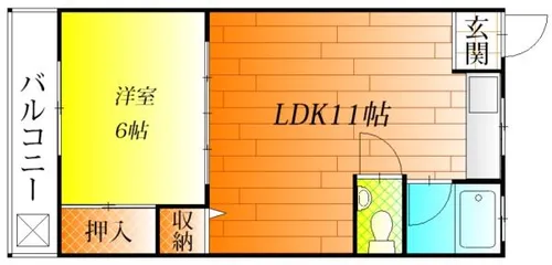 コーポ松田【3階】の間取り