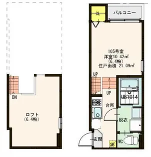 エデン【203号室】の間取り
