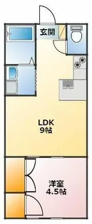 40-kinuta【202号室】の間取り