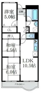 グリーン北塩屋【4階】の間取り
