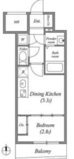 SERENiTE本町reflet【9階】の間取り