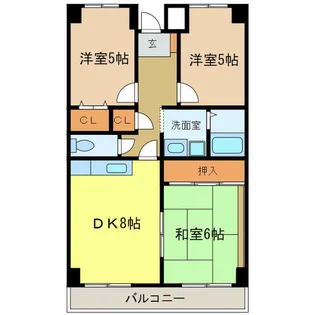 プレスト・コート弐番館【4階】の間取り