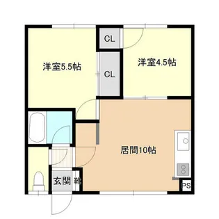 八十嶋マンション【1階】の間取り