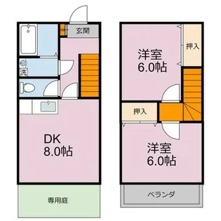 グリーンタウンツムラ【C-6号室】の間取り