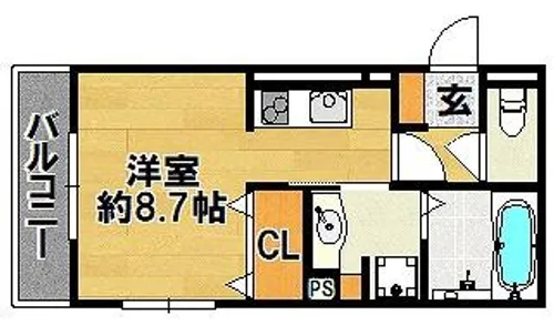 ラポール三輪【2階】の間取り