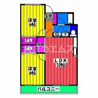 グルーリャ大和【802号室】の間取り