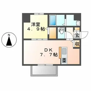 メイクス上前津Ⅳ【2階】の間取り