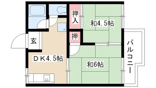 コーポ恵【203号室】の間取り