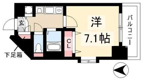 プレサンス名古屋城前【0201号室】の間取り