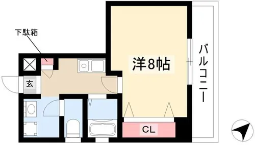 アーバンコート小松【7階】の間取り