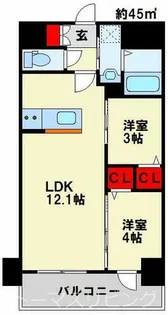 プレジデンス ざ京【13階】の間取り
