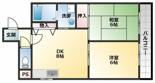 サンハイム天美【3階】の間取り