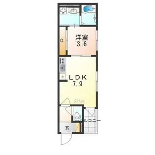 ハーモニーテラス醍醐御霊ヶ下町【1階】の間取り