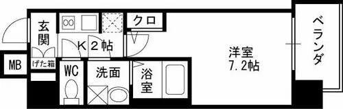 アドバンス西梅田Ⅲエミネンス【7階】の間取り