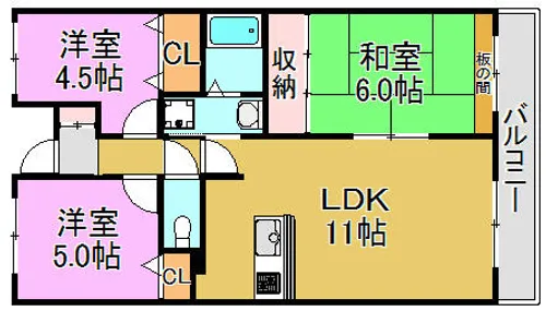 グラン・ドミール【5階】の間取り