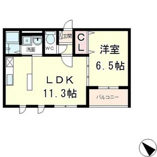 ノイ オウミ【3階】の間取り