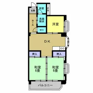 パルマス三愛【4A号室】の間取り