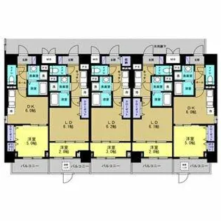 大阪府大阪市生野区中川西1丁目【マンション】の間取り