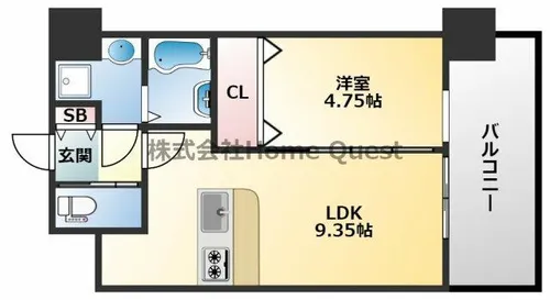 プレジオ布施ASIAN【12階】の間取り