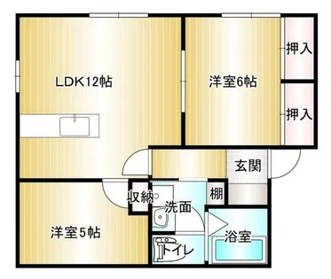 クオーレ川津【Y201号室】の間取り