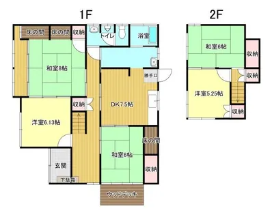 福岡県飯塚市上三緒【一戸建】の間取り