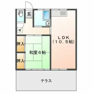 山下ハイツ【101号室】の間取り