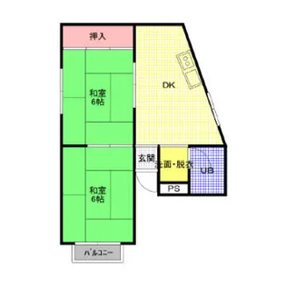 田井町マンション【401号室】の間取り