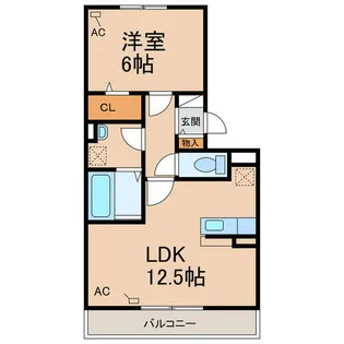 ムーンライトA棟【3階】の間取り