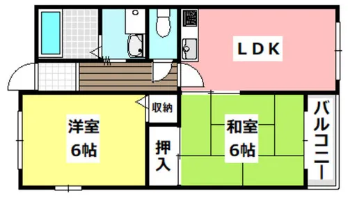 レジデンス南茨木1号館【3-D号室】の間取り