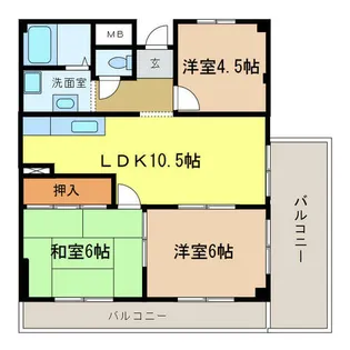 ジョイフル昭栄【201号室】の間取り