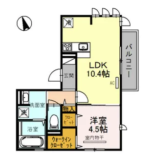 兵庫県西宮市鳴尾町2丁目【アパート】の間取り