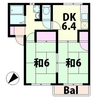 フレグランス北山【1階】の間取り
