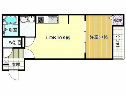 アレグリア藤井寺【1階】の間取り