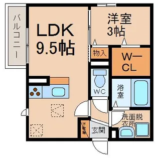 アロームライト【1階】の間取り