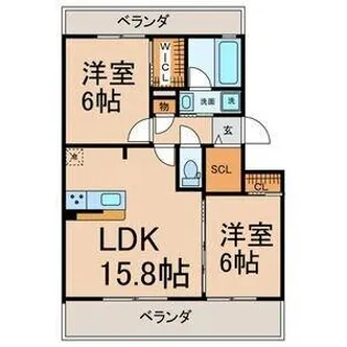 ソレイユ ルヴァン【2階】の間取り